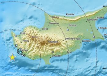 Днем 14 мая произошло землетрясение в Пафосе 